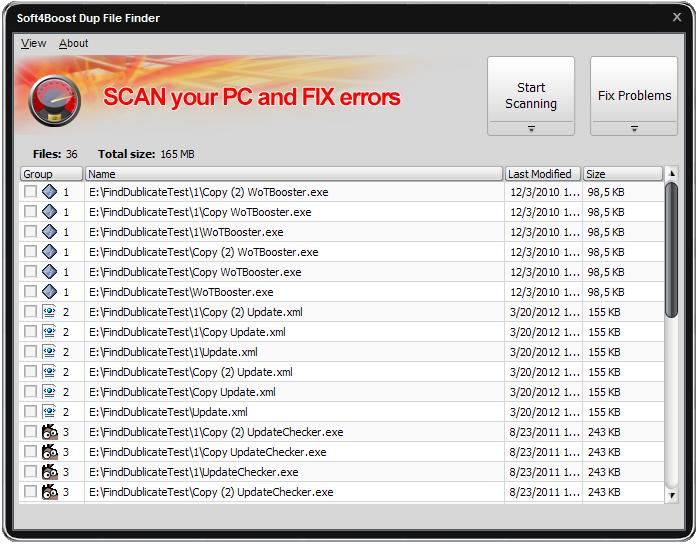Soft4Boost Dup File Finder 6.6.3.639 software screenshot