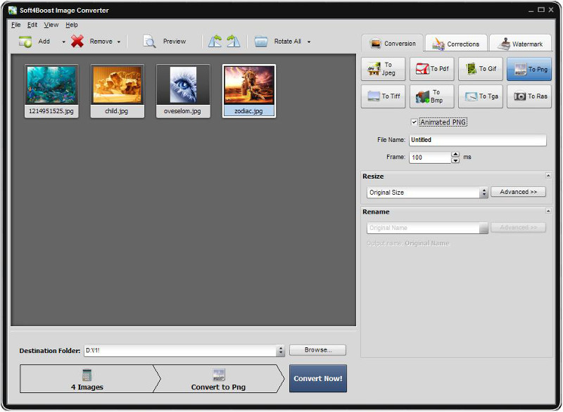 Soft4Boost Image Converter 4.9.7.679 software screenshot