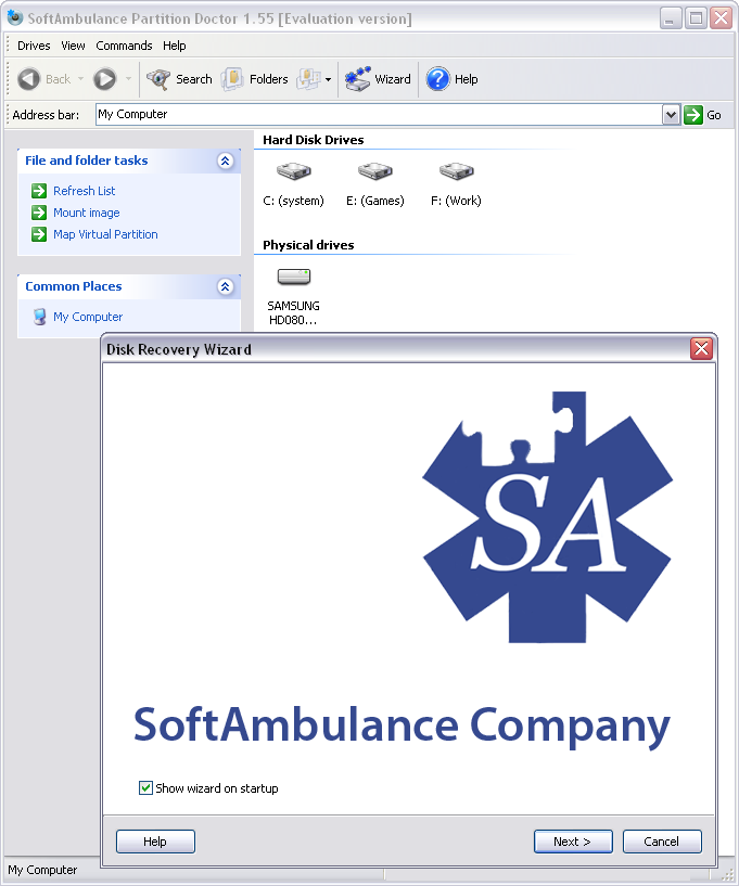 SoftAmbulance Partition Doctor 4.44 software screenshot