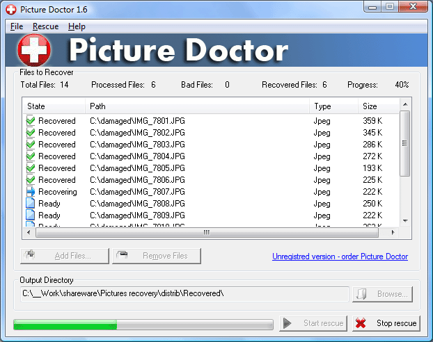 Picture Doctor 3.2 software screenshot