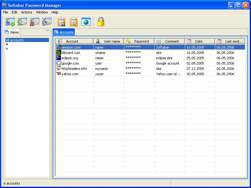 Softabar Password Manager 2.0.1 software screenshot