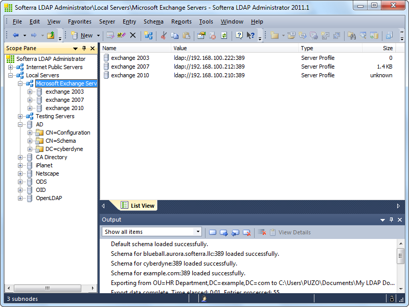 Softerra LDAP Administrator 2015.1 4.12.15229.0 software screenshot