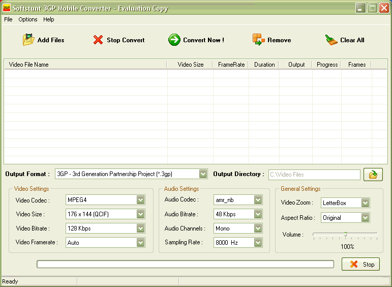 Softstunt 3GP Mobile Converter 4.0 software screenshot