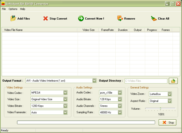 Softstunt RM RMVB Converter 4.1 software screenshot