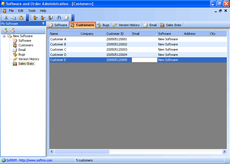 Software and Order Administration 3.8.0.3 software screenshot