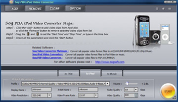 Sog PDA iPod Video Converter 6.1.18 software screenshot