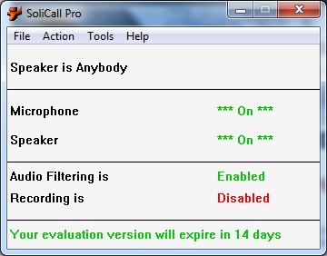SoliCall Pro 1.7.55 software screenshot