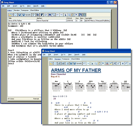Song Sheet 5 software screenshot