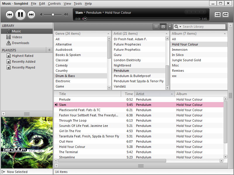 Songbird Portable 2.0.0 Build 2311 software screenshot