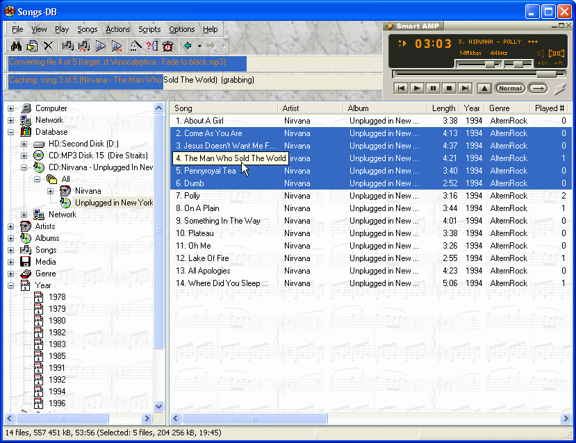 Songs-DB 1.3 software screenshot
