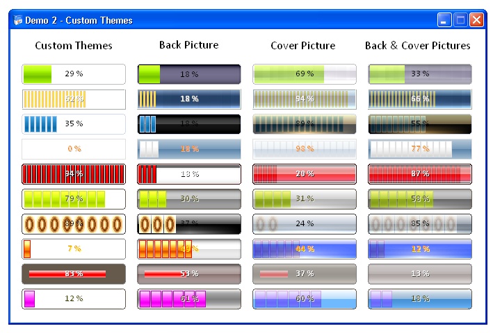 Sonic Progress Bar ActiveX Control 2.0.0 software screenshot