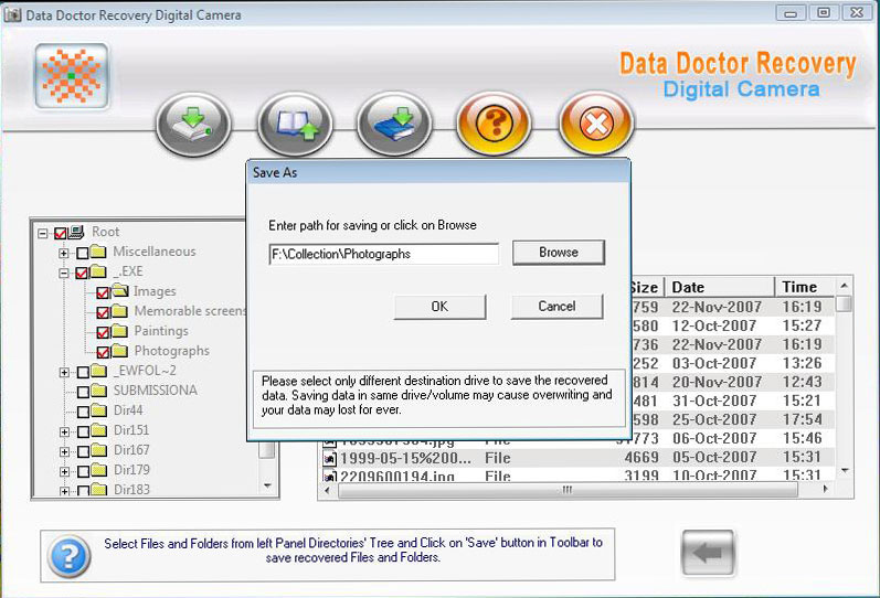 Sony Digital Camera Repair 3.0.1.5 software screenshot