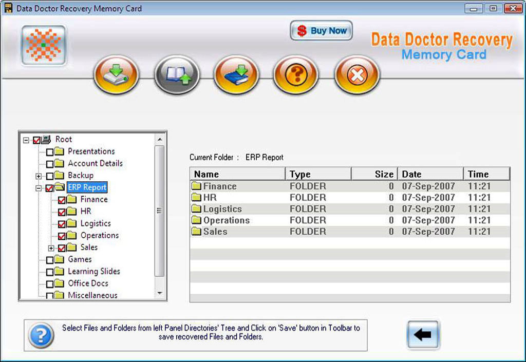 Sony Memory Card Recovery 3.0.1.5 software screenshot