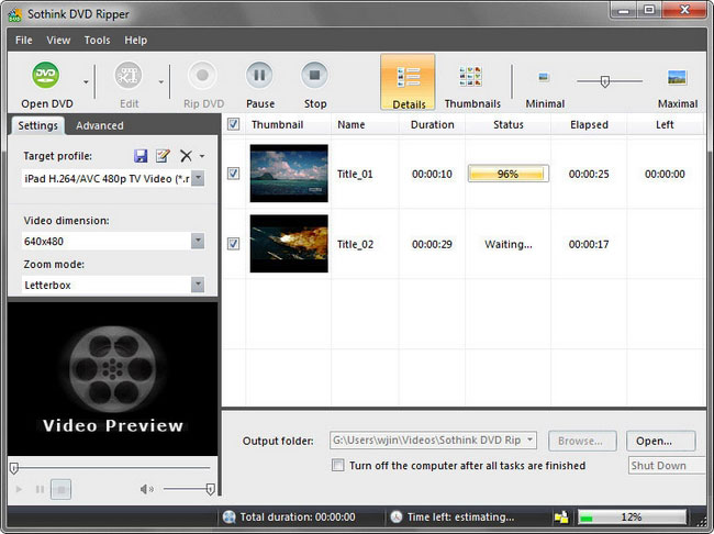 Sothink DVD to 3GP Converter 2.1 software screenshot