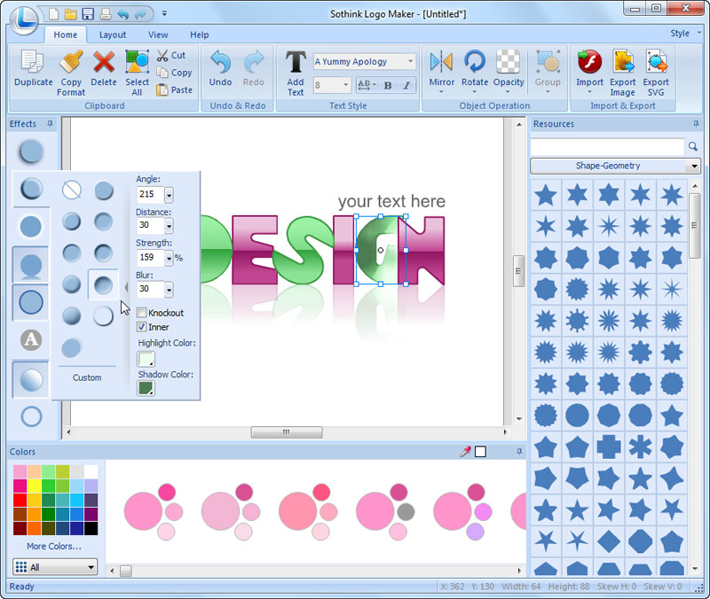 Sothink Logo Maker 3.5.4229 software screenshot