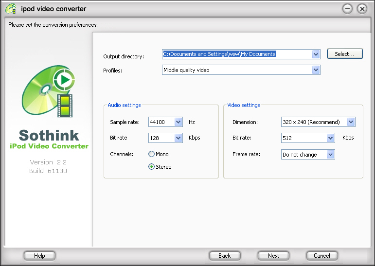 Sothink iPod Video Converter 2.2 software screenshot
