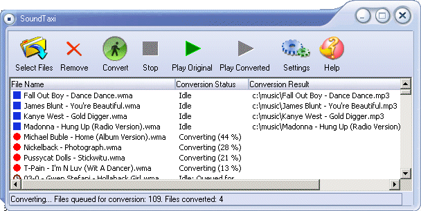 SoundTaxi  for to mp4 4.39 software screenshot