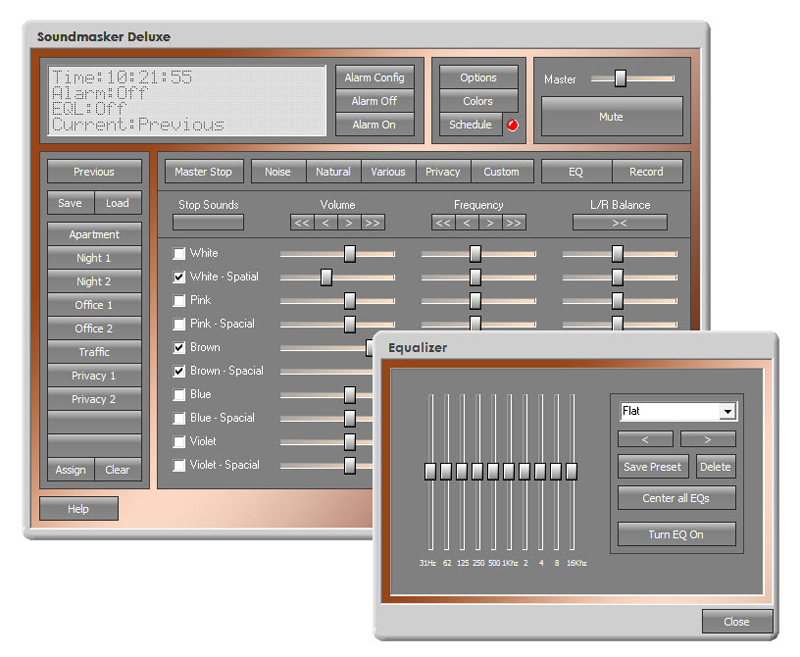 Soundmasker Deluxe 7.0 software screenshot
