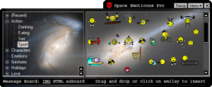 Space Emoticons Pro 3.01 software screenshot