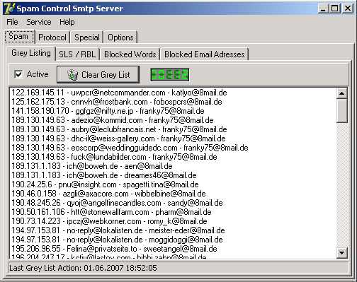 Spam Control (Server) 1.50 software screenshot