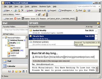Spam Eliminator 2.04 software screenshot