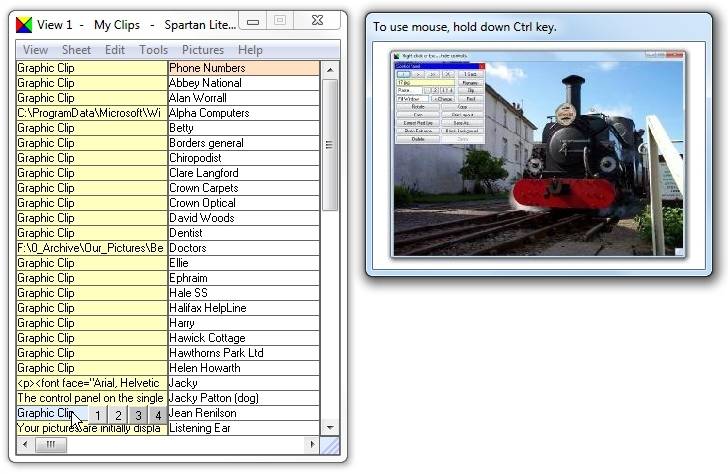 Spartan Portable Lite Multi Clipboard 12.10 software screenshot