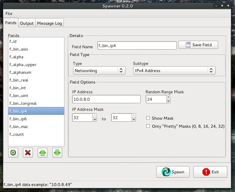 Spawner 0.2.2 software screenshot