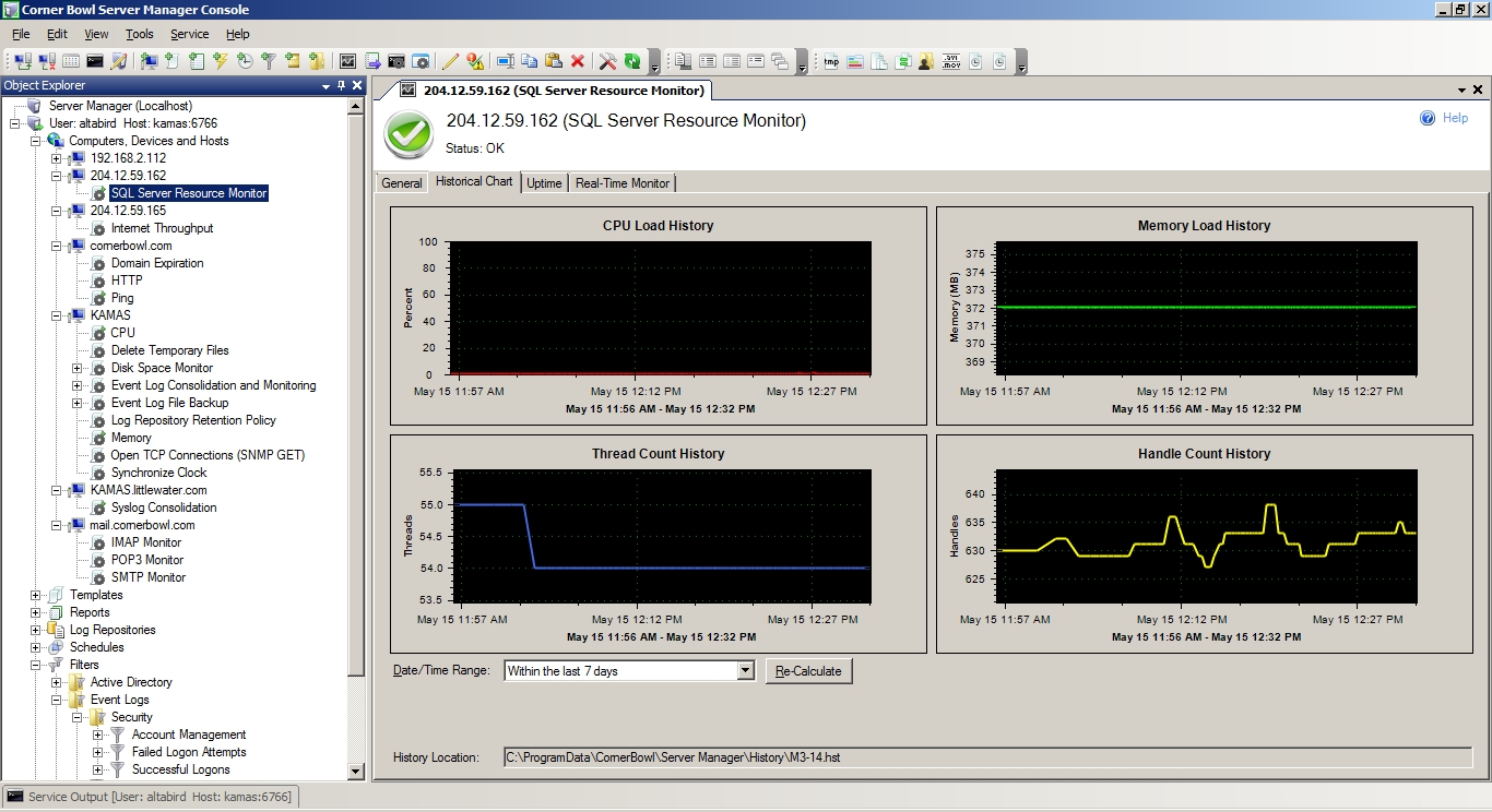 SpectorSoft Server Manager 12.0.0.1384 software screenshot