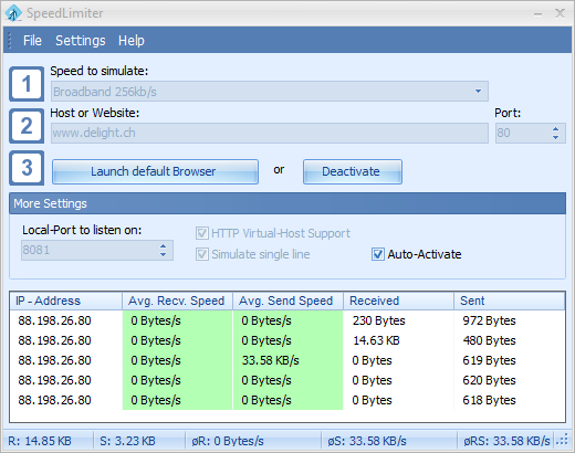 Speed Limiter 2.0 software screenshot