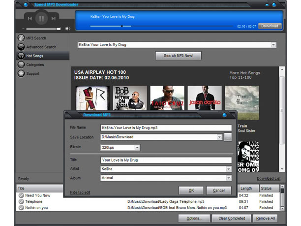 Speed MP3 Downloader 2.6.3.2 software screenshot