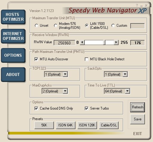 Speedy Web Navigator XP 2.1 software screenshot