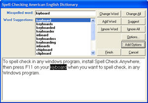 Spell Check Anywhere 6.0 software screenshot