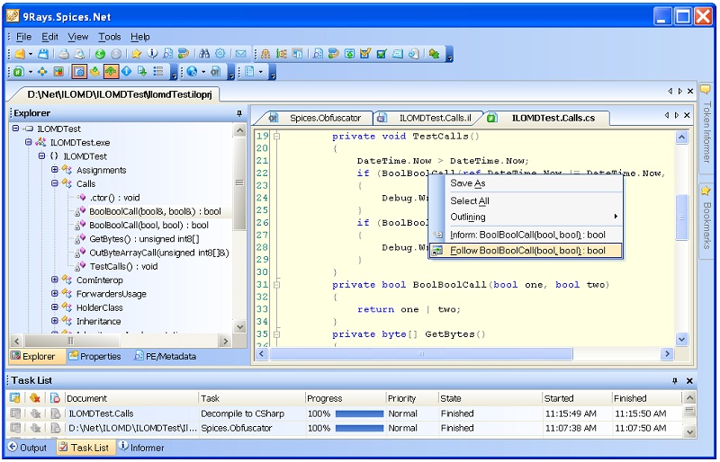 Spices.Decompiler 5.9.0.0 software screenshot