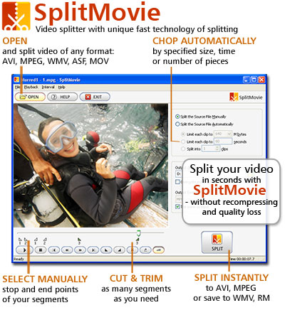 SplitMovie 2 software screenshot