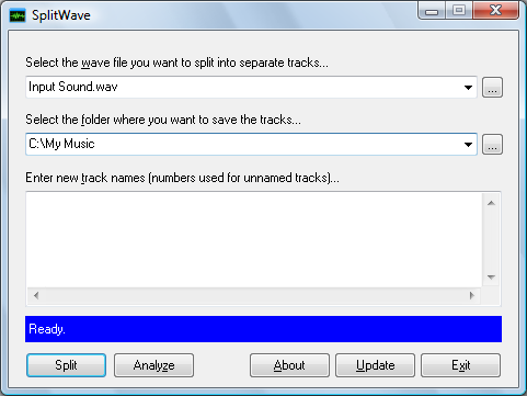SplitWave 1.02 software screenshot