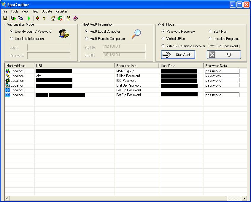 SpotAuditor 5.1.3 software screenshot