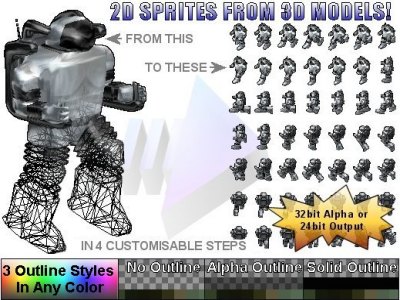 Spriteforge 3D 2 2D Spriteset Renderer E1.5:R1.6 software screenshot