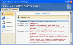 Spy Lantern Keylogger 5.4 software screenshot