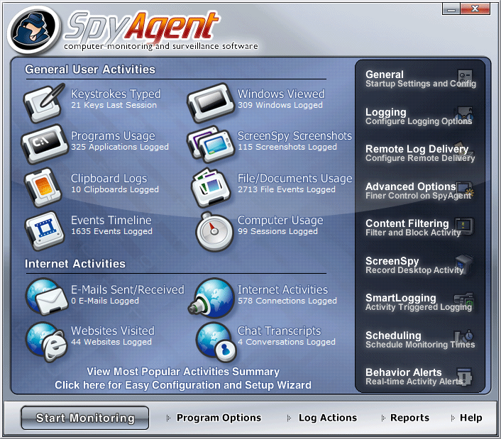 SpyAgent 9.10.16 software screenshot