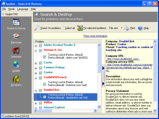 SpyBot - Search & Destroy 2.1.18.0 software screenshot