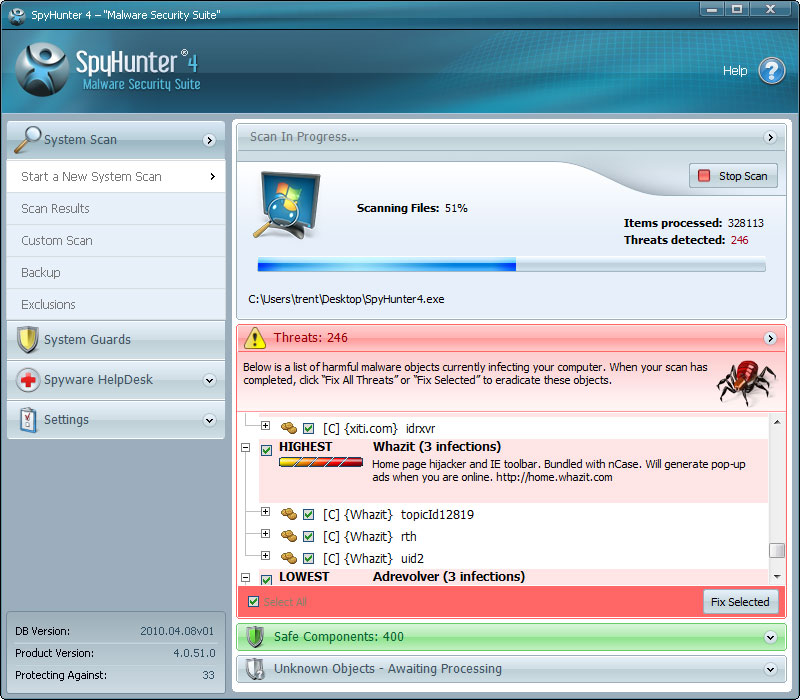 SpyHunter 4.26.12.4815 software screenshot