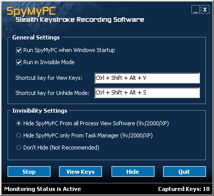 SpyMyPC 5.0.3 software screenshot