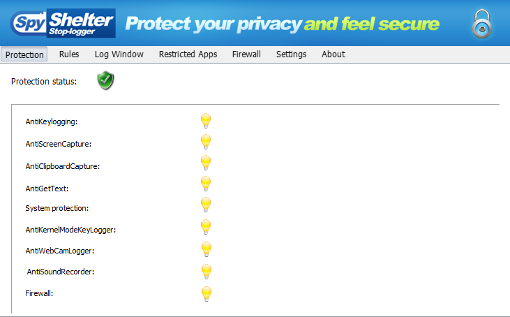SpyShelter Personal Free 9.8.0 software screenshot