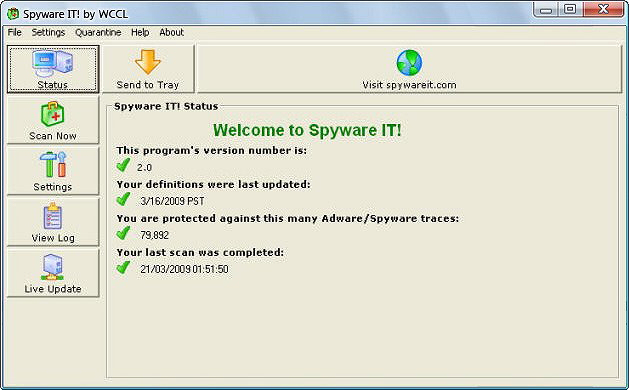 Spyware IT 2.0 software screenshot