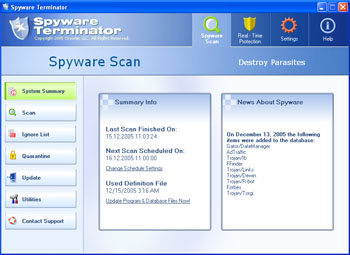 Spyware Terminator 2.2.0 software screenshot
