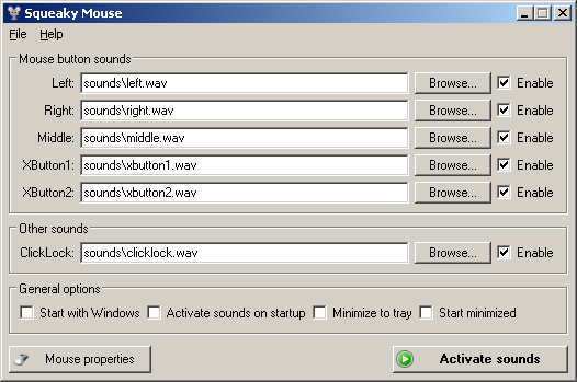 SqueakyMouse 1.0.3.1 software screenshot