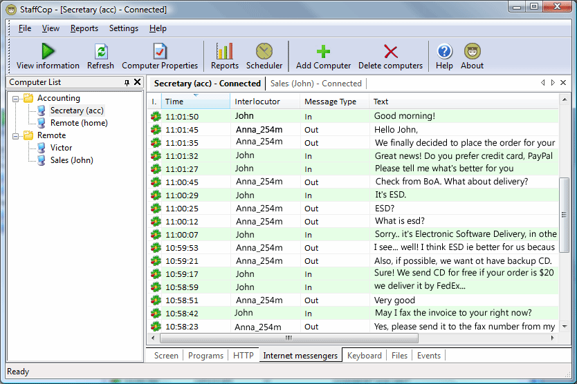 StaffCop 5.8.890.0 software screenshot