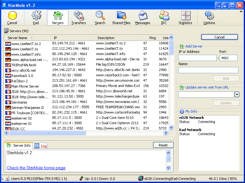 StarMule 3.3.0 software screenshot