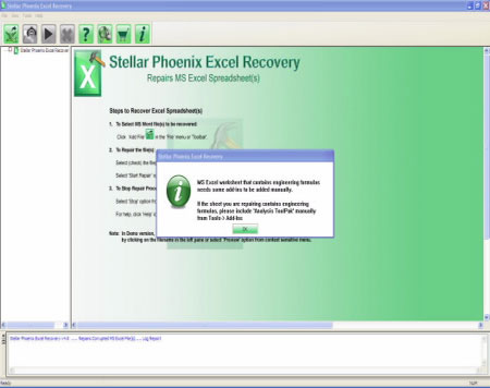 Stellar Phoenix Excel Recovery 4.1.0.0 software screenshot
