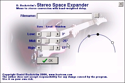 Stereo Space Expander 1.0.1 software screenshot